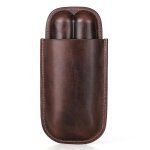 Cave  cigares portable - 2 en 1 cuir vritable, contacts