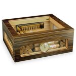 Cave à cigare vitrée adorini trévisio vintage - hygromètre - humidificateur - haute qualité Cave à cigare vitrée adorini trévisio vintage - hygromètre - humidificateur - haute qualité
