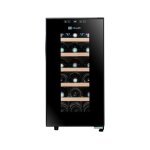 Cave à vin climadiff cc18f - 34. 5x48. 5x67 cm (lxpxh) - 50 litres - classe f - noir Cave à vin climadiff cc18f - 34. 5x48. 5x67 cm (lxpxh) - 50 litres - classe f - noir