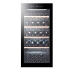 Cave  vin 60 srie 3 - haier ws105ga - 105 bouteilles - classe g - froid statique - pose libre - noir ...