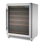 Cave  vin dessous de comptoir 125 litres inox, 70 w, 220 v - mono