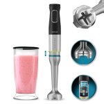 Cecotec katana totaldestroy 1500xl bl mixeur plongeant, 1500 w, 21 vitesses et turbo, 4 lames en titane ...