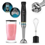 Cecotec mixeur plongeant katana 15 totaldestroy cream b, 1500 w, 21 vitesses et turbo, double lames, ...