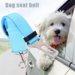 Ceinture de si�ge de voiture pour chien et chat, harnais r�glable, laisse en plomb pour petits et moyens ...