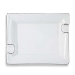 Cendrier pour 2 cigares en porcelaine blanc