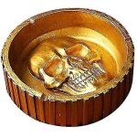 Cendrier crne - cendrier rond en polyrsine, cendrier rtro dcoratif pour voiture creative pirate - ...