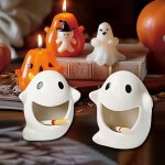 Cendrier fantme en cramique salon avanc bureau halloween mignon ghost dcoration gao2507