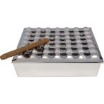 Cendrier soho carr� argent� 25x25cm kare design