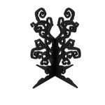 Centre de table arbre crochu bois 14x13cm noir