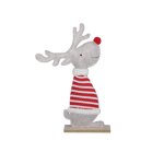 Centre de table elan feutre 31. 5cm rouge