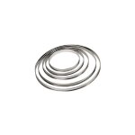 Cercle a tarte inox ht 2cm bord roule �16