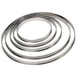 Cercle a tarte inox ht 2cm bord roule �22