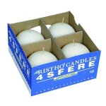 Cereria de giorgio risth bougies boule, cire, blanc, 8x 8x 8cm