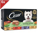 Cesar 24 barquettes en terrine 4 varits pour chien 150g (6x4)