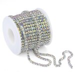 Chane en strass cristal clair, 10 yards, 2. 8mm, garniture etroite, chane de tasse en vrac pour la ...