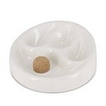 Chacom - cendrier c�ramique blanc craquel�