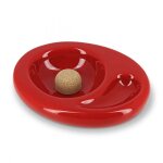 Chacom - cendrier une pipe c�ramique rouge