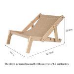 Chaise longue en sisal pour chat, dtachable, rglable, confortable, lit de plage, lit elvateur, planche ...