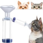 Chambre d'a�rosol pour animaux v�t�rinaires, inhalateur pour l'asthme des animaux de compagnie avec espaceur ...