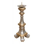 Chandelier en bois feuille d'or et d'argent. made in italy