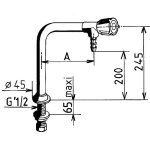 Chandelier education nationale - 1 poste ef 6 1 / 2 l102 sanilab