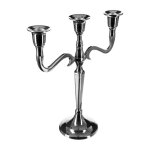 Chandelier metal 3 tetes 27cm argent