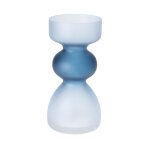 Chandelier verre 8. 5x17cm camaieu bleu