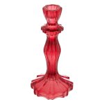 Chandelier verre accolades 9. 8x20cm rouge