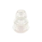 Chandelier verre strie sapin 6x8cm transparent Chandelier verre strie sapin 6x8cm transparent