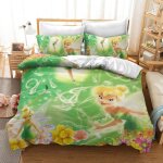 Chaose - ukb housse de couette rversible 220x240 / 65x65x2 cm fe clochette parure de lit bicolore pour ...