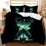 Chaose - ukb parure de lit 3 pieces, 100 % microfibre harry potter, ecole de magie, housse de couette ...