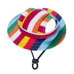 Chapeau pour animaux de compagnie, chapeau a bord rond pour chiens, avec trous d'oreille pour chiot, ...