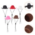 Chapeau de chat de ménage, 5 pièces, chapeau de cowboy pour chien, accessoire décoratif pour chiot Chapeau de chat de ménage, 5 pièces, chapeau de cowboy pour chien, accessoire décoratif pour chiot