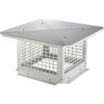 Chapeau de chemin�e 305x305 mm - vevor - acier inoxydable 304 couvercle bouchon protection anti - oiseaux ...