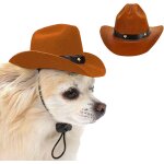 Chapeau de cowboy pour animal domestique - costume de cowboy pour chien ou chat - décoration de fête Chapeau de cowboy pour animal domestique - costume de cowboy pour chien ou chat - décoration de fête