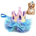 Chapeau en gaze pour animaux de compagnie, 1 pice, couronne, bandeau, costume pour chats et chiens, ...