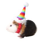 Chapeau de noël en peluche douce pour animaux de compagnie, produit de fête, cravate, cochon d'inde, ... Chapeau de noël en peluche douce pour animaux de compagnie, produit de fête, cravate, cochon d'inde, ...