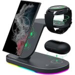 Chargeur sans fil android en 1 compatible avec les appareils samsung, station de charge compatible avec ... Chargeur sans fil android en 1 compatible avec les appareils samsung, station de charge compatible avec ...