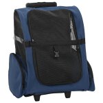 Chariot pour animaux de compagnie vidaxl 3 en 1 design bleu 48 x 32 x 57 cm tissu oxford