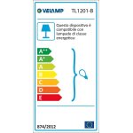 Charleston: lampe de bureau avec culot e27, blanc