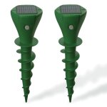 Chasse taupes solaire 'twist' - lot de 2 - 650m de couverture par appareil