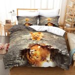 Chat animaux housse de couette zipp��e doux confortable microfibre parure lit personne fille x cm housse ...