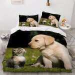 Chat chien housse de couette x imprim�� d mignon animal de compagnie parure de lit personnes ado fille ...