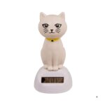 Chat figurine solaire anim�e qui hoche la t�te