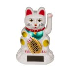 Chat maneki neko solaire figurine solaire anim�e qui bouge le bras