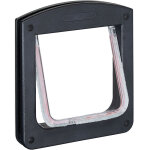 Chati�re, 4 voies, hxl 22x20 cm, avec aimant, verrouillable, pour chats & petits chiens, noir - relaxdays ...