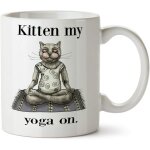 Chaton mon yoga sur chat caf� tasse a th� tasse de professeur m�diter tasse dr�le tasse a caf� tasse ...
