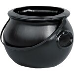 Chaudron de sorci�re - plastique noir - hauteur 14cm - diam�tre 18cm