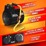 Chauffage d atelier 3000w avec thermostat warmtech Chauffage d atelier 3000w avec thermostat warmtech