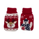 Chauffe - mains chaussette tricot no�l 7x12. 5cm